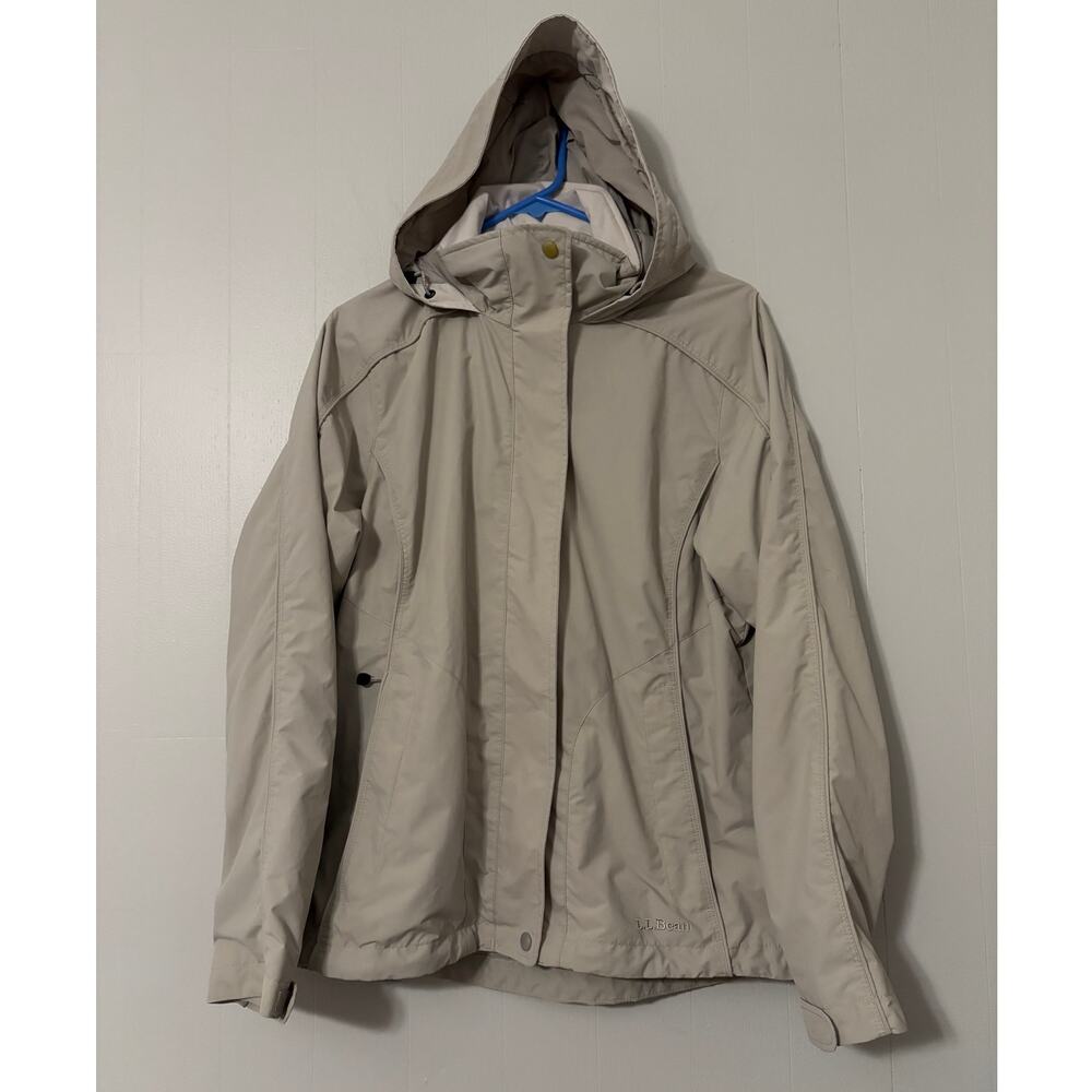 LL Bean Cream Color 3-in-1 Jacket Outer Layer Size Small - Picture 1 of 7